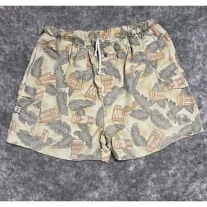 Tommy Bahama Swim Trunks Mens 2XL Yellow Board Shorts Surfing Beach Tropical XXL